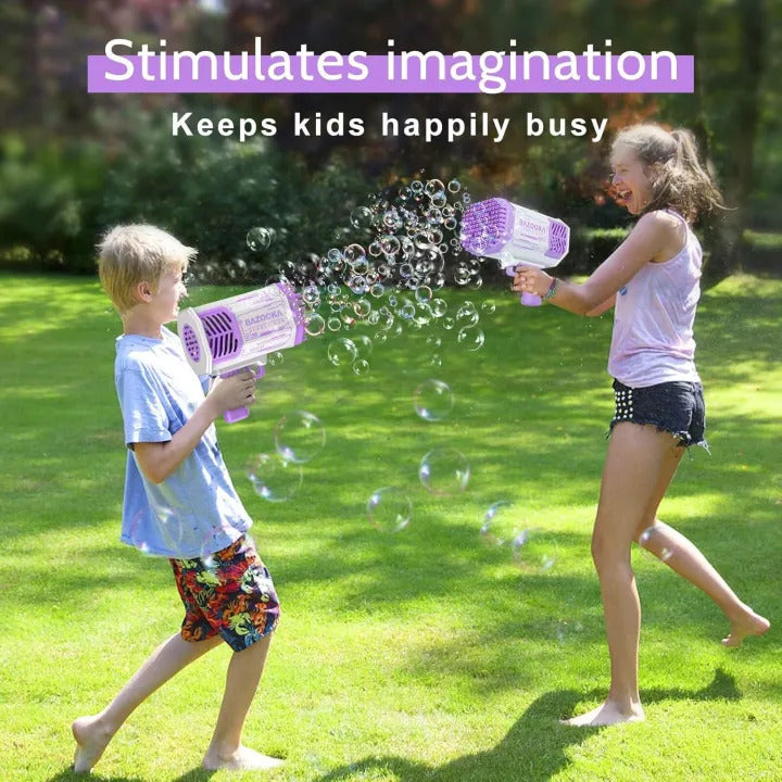 Bubble Gun for Kids | Bubble Machine 36 Holes Bazooka Bubble Gun with Bubble gun liquid | Electric Bubble Maker Toy with Low Price