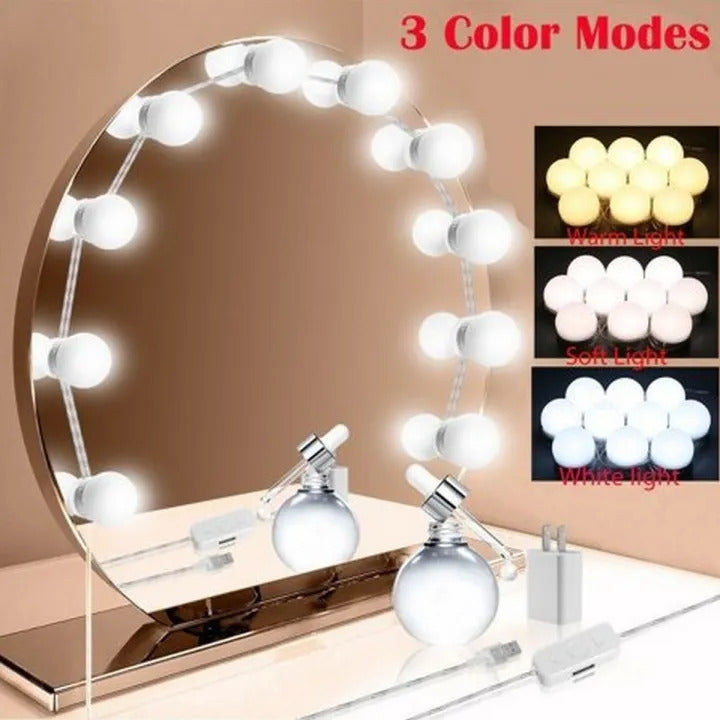 vanity Mirror Light LED Bulbs for Makeup Mirror Stand (10 Bulbs) vanity Mirror Light LED Bulbs for Makeup Mirror Stand (10 Bulbs)