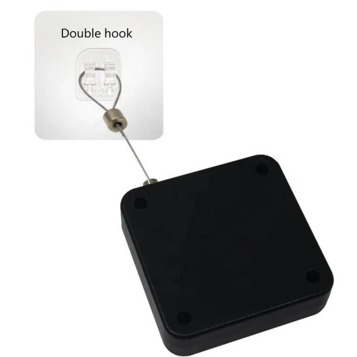 Automatic Pull Cord Door Closer Punch-free Automatically Close for Sliding Door Glass Door Sensor Closer