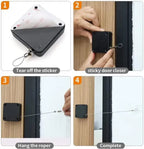 Automatic Pull Cord Door Closer Punch-free Automatically Close for Sliding Door Glass Door Sensor Closer
