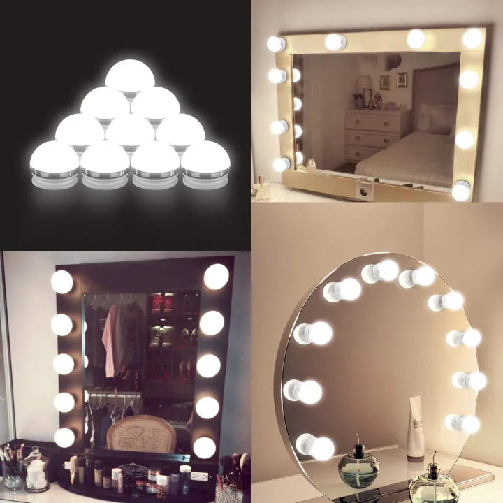 vanity Mirror Light LED Bulbs for Makeup Mirror Stand (10 Bulbs) vanity Mirror Light LED Bulbs for Makeup Mirror Stand (10 Bulbs)