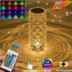 Crystal Lamp, Rose Light Diamond Lamp 16 Colors Changing with Remote Control | USB Charging Touch Control Sensor Lamp