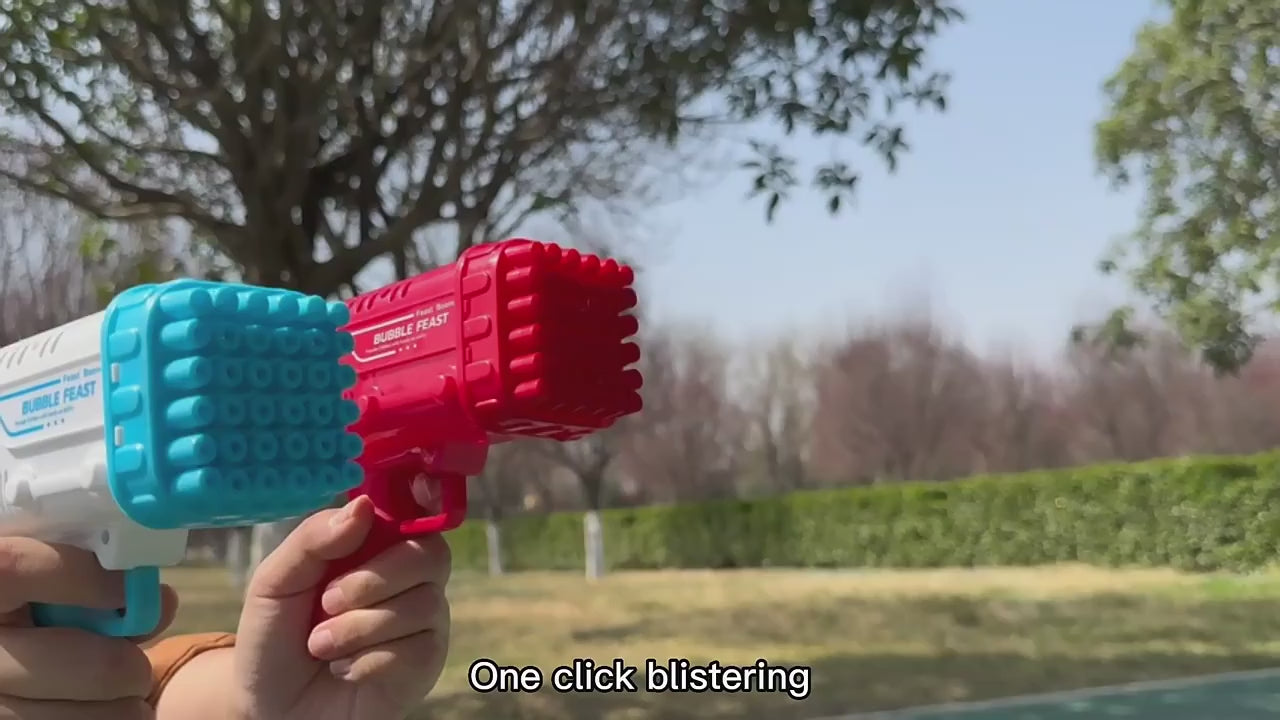 Bubble Gun for Kids | Bubble Machine 36 Holes Bazooka Bubble Gun with Bubble gun liquid | Electric Bubble Maker Toy with Low Price